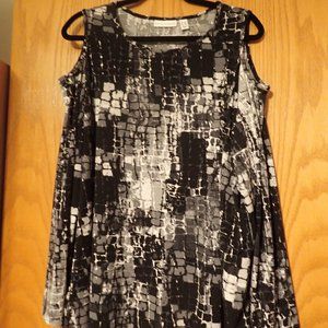 Susan Graver  cold shoulder  liquid knit  top